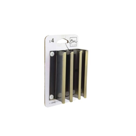 Set de 4 boutons de meuble invisible acier or - BAR PLUS