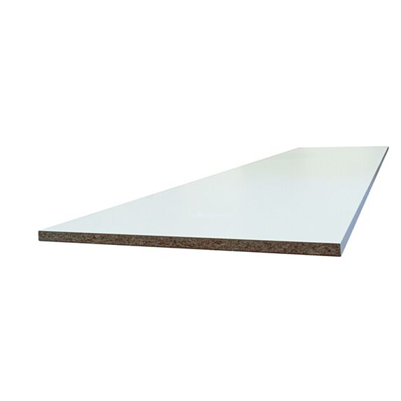 Tablette blanche mélaminée 200 x 50 x 0,16 cm