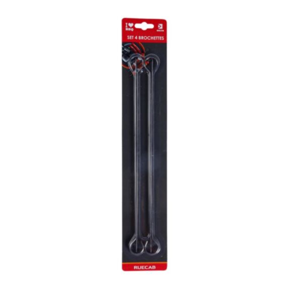 Brochettes inox plates 4 pièces - RUECAB
