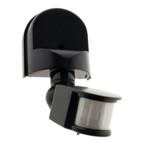 Détecteur de mouvement noir ip44