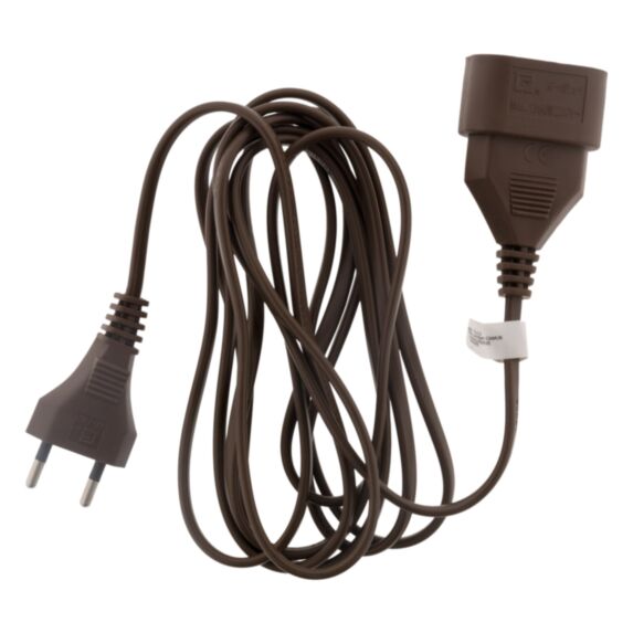 Rallonge électrique ménager HO3VVH2F 6A 5 m marron - ZENITECH