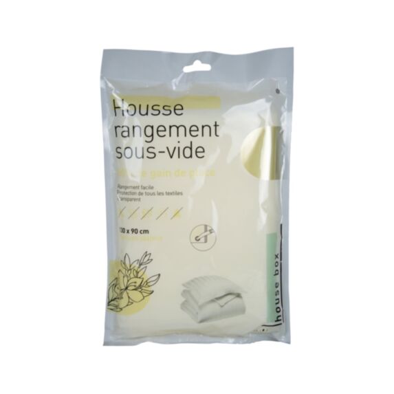 Housse de rangement sous-vide jasmin 130 x 90 cm - KB8