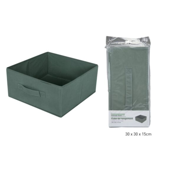 Cube de rangement pliable romarin 30 x 30 x 15 cm - KB8