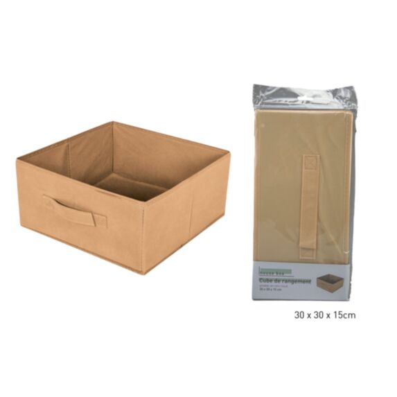 Cube de rangement pliable peche 30 x 30 x 15 cm - KB8