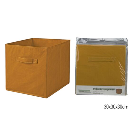 Cube de rangement pliable ambre 30 x 30 x 30 cm - KB8