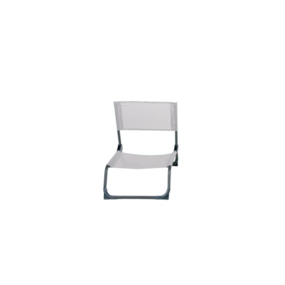 Cale dos pliant en acier anthracite/texaline gris