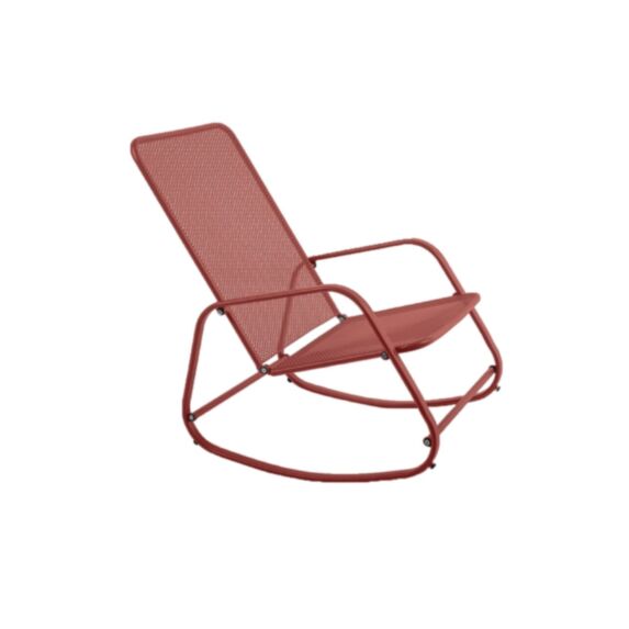 Rocking chair en acier terracotta - KB8