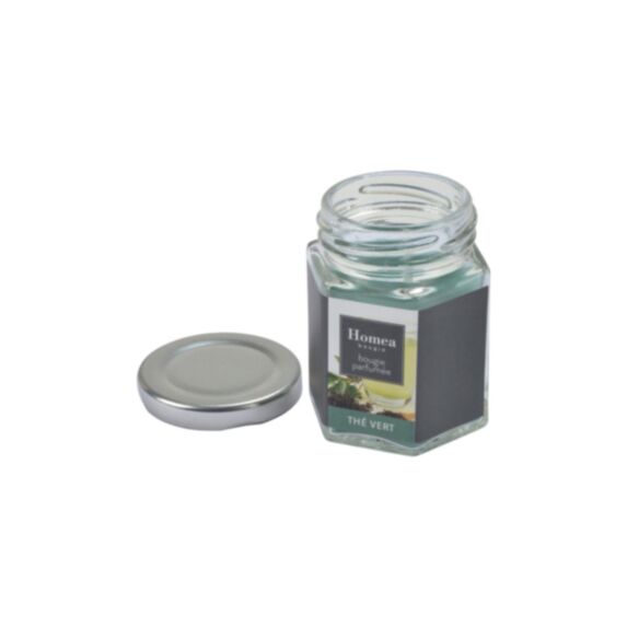 Bougie en pot couvercle Essentiel thé vert Ø5,5 x H5,5 cm - HOMEA