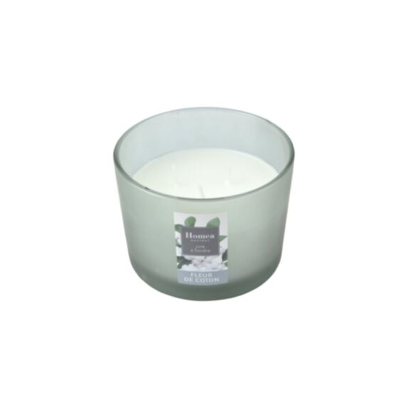 Bougie en pot Essentiel fleur de coton Ø11 x H8 cm - HOMEA