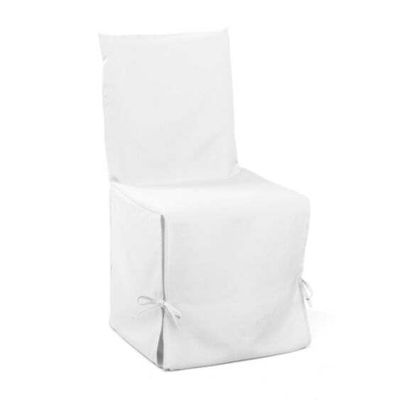 Housse de chaise nouettes Essentiel 50 x 50 x 50 cm blanc