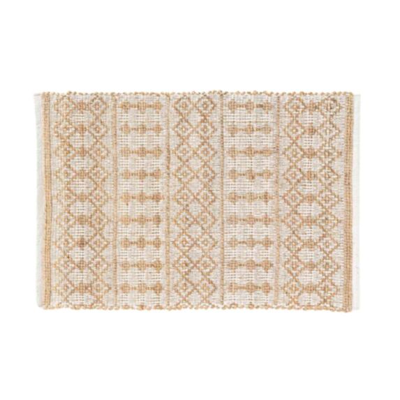 Tapis Orya 60 x 90 cm en jute/coton - D.D'INTERIEUR