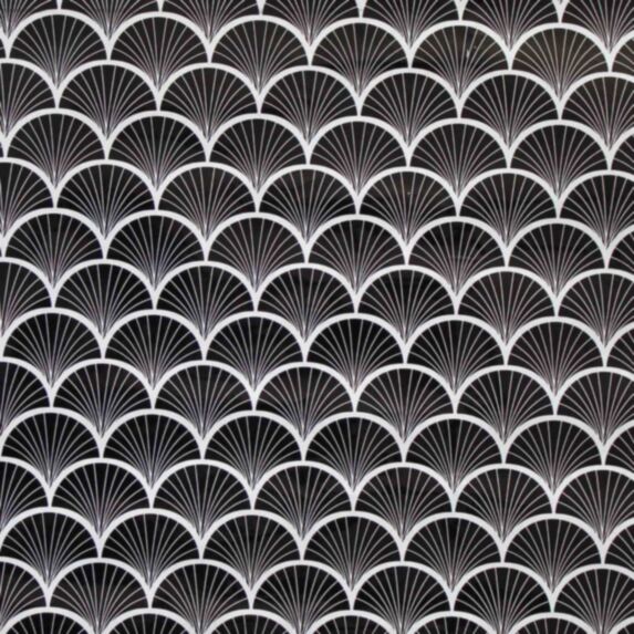 Adhésif décoratif Artdéco blanc/noir 0.45 x 2 m - D.D'INTERIEUR