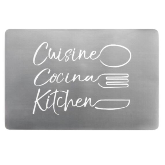Set de table 28,5 x 43,5 cm imprimé Cuisina argent - D.D'INTERIEUR