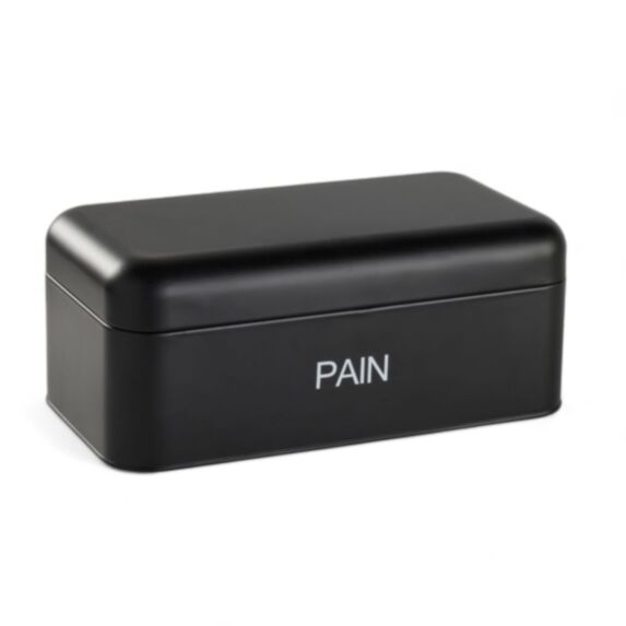 Boîte à pain 30,5 x 18 x 16 cm métal noire - UTILITY