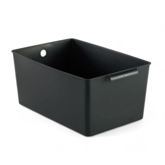 Bac de rangement plastique 34 x 22 x 15 cm noir - UTILITY