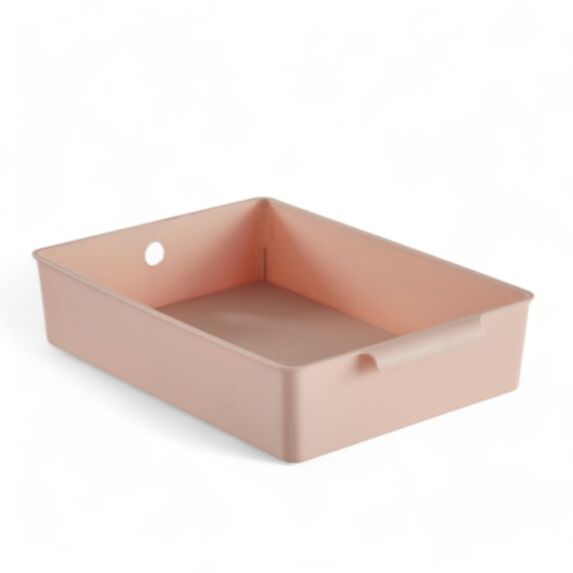 Bac de rangement plastique 34 x 24 x 7 cm rose - UTILITY