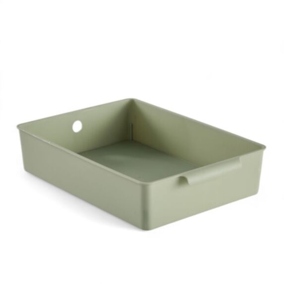 Bac de rangement plastique 34 x 24 x 7 cm vert - UTILITY