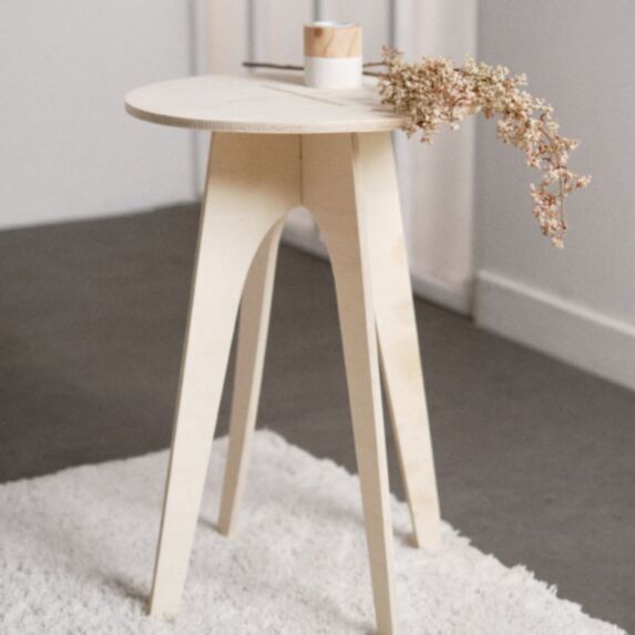 Table d'appoint Simplicity Ø30 x H50 cm bois naturel - LA FACTORY