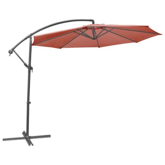 Parasol déporté Alto3 Ø3m brique - INVENTIV