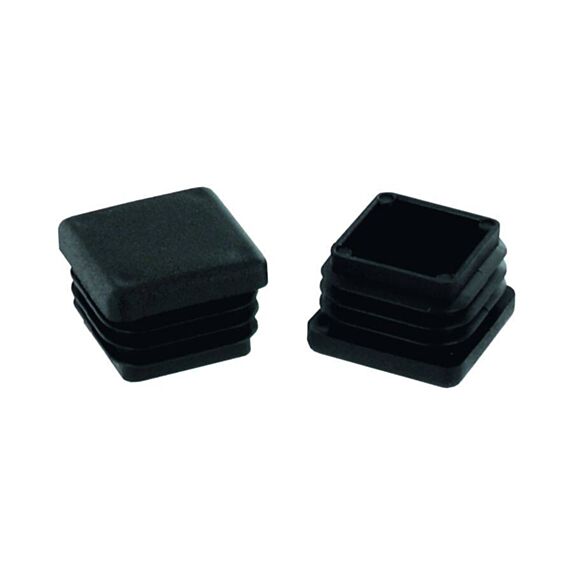 Set de 4 patins rentrants 37 x 37 mm plastique noir - INVENTIV
