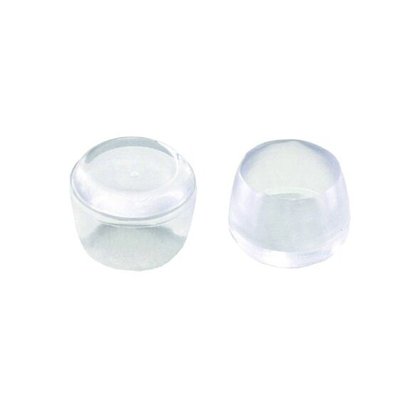 Set de 4 patins enveloppants Ø18 mm plastique transparent - INVENTIV