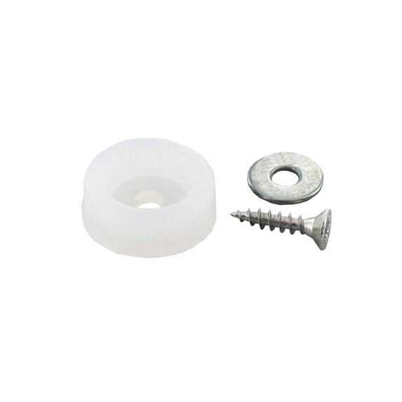Set de 4 patins à visser Ø25 mm plastique transparent - INVENTIV
