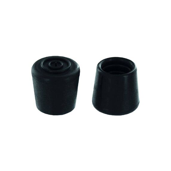 Set de 2 patins enveloppants Ø25 mm caoutchouc noir - INVENTIV