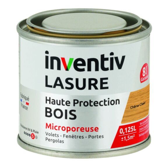 Lasure 8 ans chêne clair 0,125 L - INVENTIV