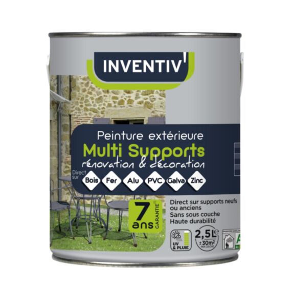Peinture extérieure multi rouge satin 2,5 L - INVENTIV