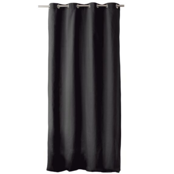 Rideau polyester Stella 135 x 240 cm gris - DECOSTARS