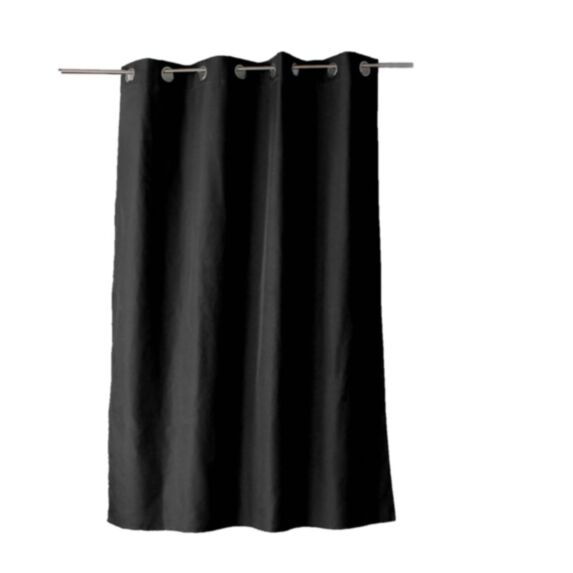 Rideau polyester Stella 135 x 180 cm noir - DECOSTARS