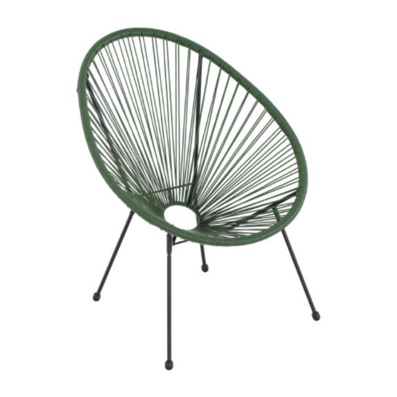 Chaise Copacabana acier/fil vert cactus - CIDDECO