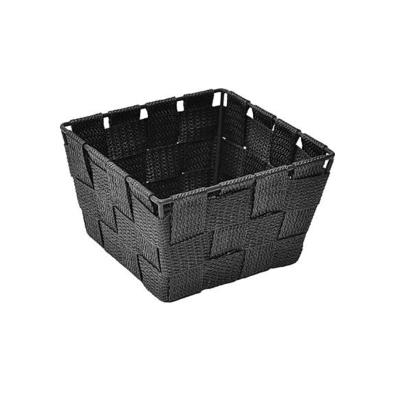 Panier polyester rectangle noir - TENDANCE
