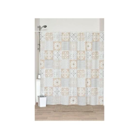 Rideau de douche PEVA 180 x 180 cm blanc Margotte - TENDANCE