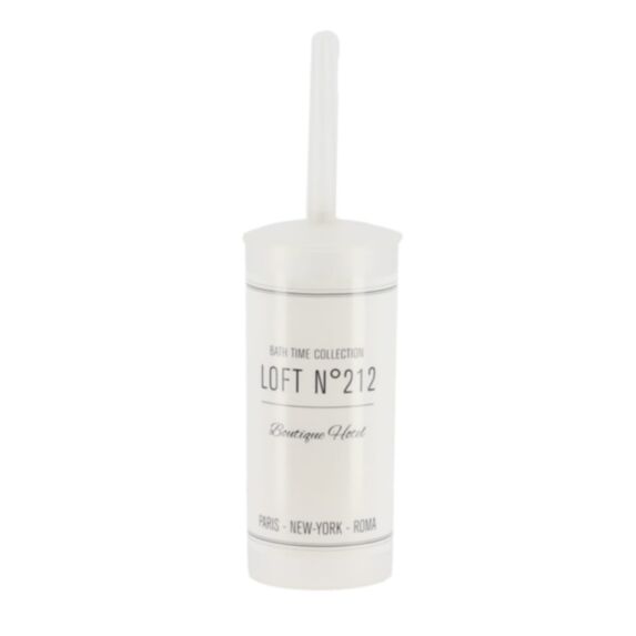 Brosse WC polypropylène imprimée Neo Retro blanc - TENDANCE