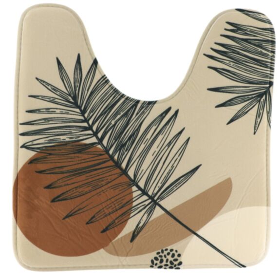 Tapis contour WC microfibre imprimé Reconnect 45 x 50 cm - TENDANCE