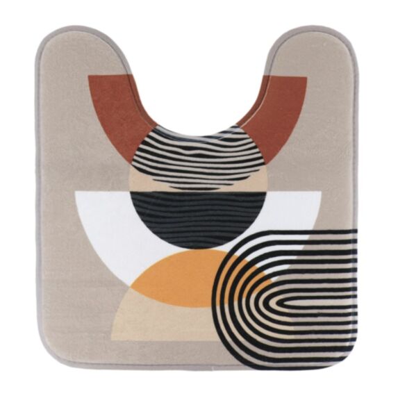 Tapis contour WC microfibre imprimé Trendy 45 x 50 cm - TENDANCE