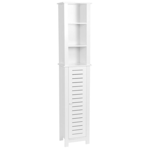 Colonne MDF 1 porte 3 étagères Santorin - TENDANCE