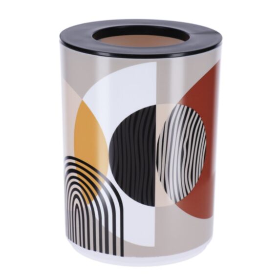 Poubelle PP imprimée avec couvercle Trendy 5 L - TENDANCE