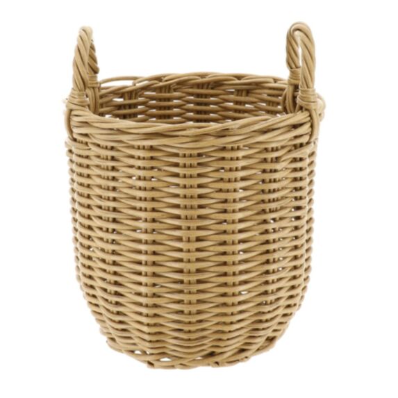 Petit panier à linge façon osier 29 x 29 cm - TENDANCE