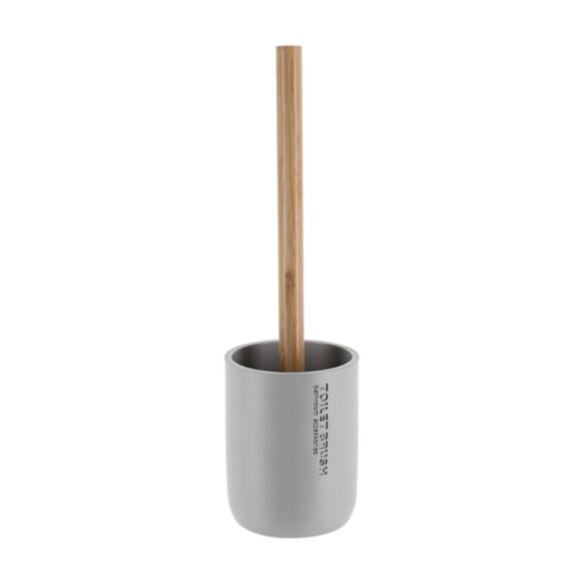 Brosse WC polyrésine bambou/gris clair - TENDANCE