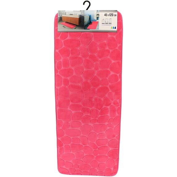 Tapis mémoire de forme galet 45 x 120 cm fuschia - TENDANCE