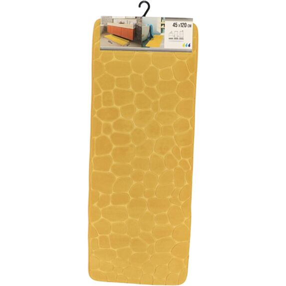 Tapis mémoire de forme galet 45 x 120 cm moutarde - TENDANCE