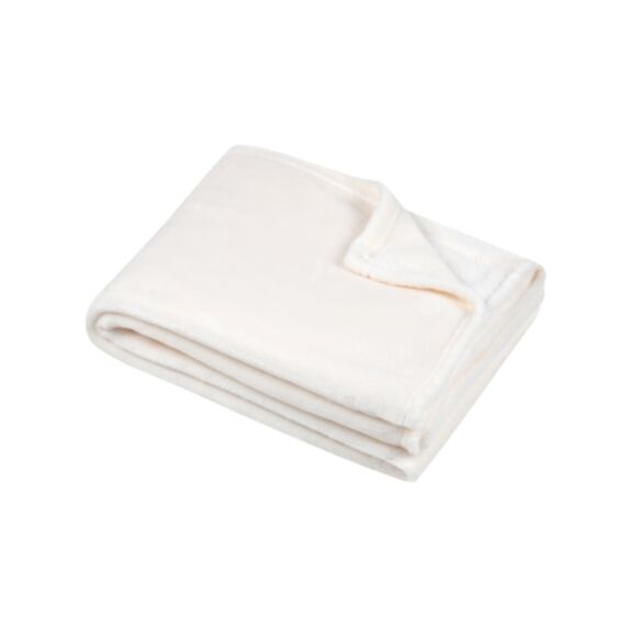 Plaid polyester Standford 130 x 160 cm écru - LOVELY CASA