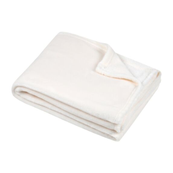Plaid polyester Standford 180 x 220 cm écru - LOVELY CASA