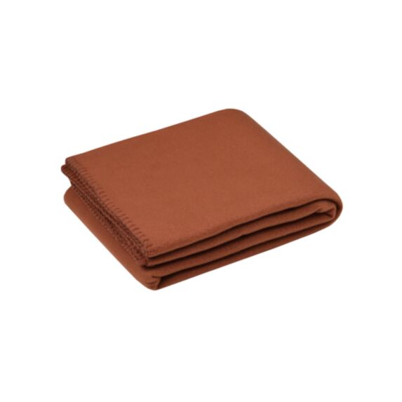 Plaid polyester Carlton 125 x 150 cm terracotta - LOVELY CASA