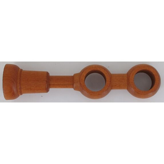 Support double ⌀ 28 - couleur merisier