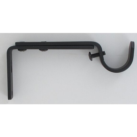 Lot de 2 supports gouttière extensible ⌀ 20 110-150 mm - noir mat