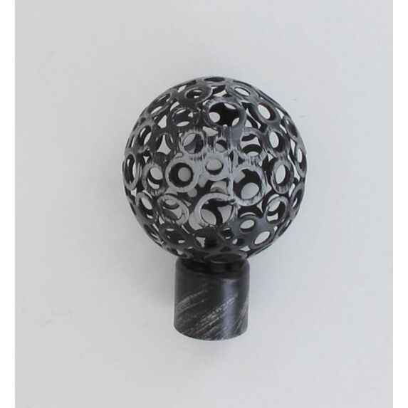 Lot de 2 embouts boule perforee ⌀ 20 - noir/argent