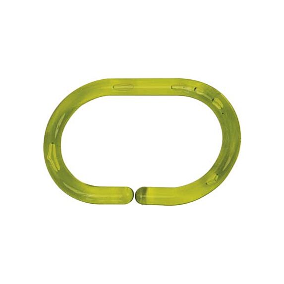 Set de 12 anneaux de douche vert translucide